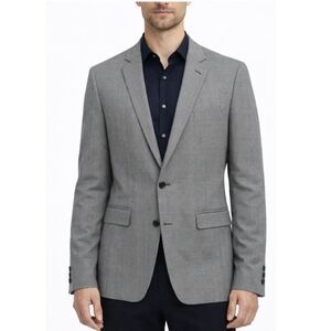 Theory Clinton Houndstooth Blazer Men’s Size 38 Gray Slim Fit Work Jacket